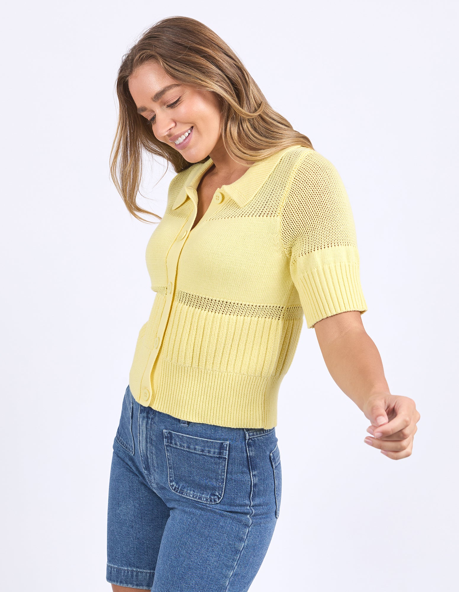 Foxwood Trevi Knit Top - Lemon