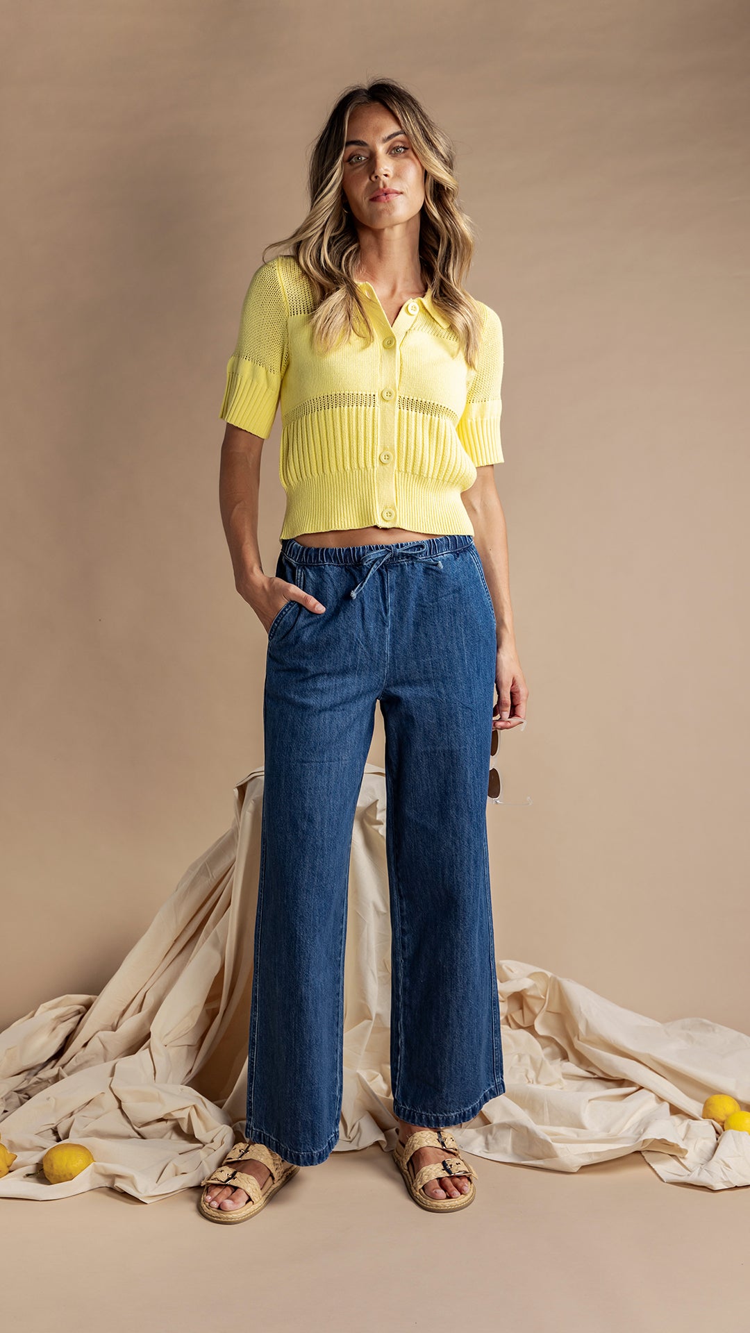 Foxwood Trevi Knit Top - Lemon
