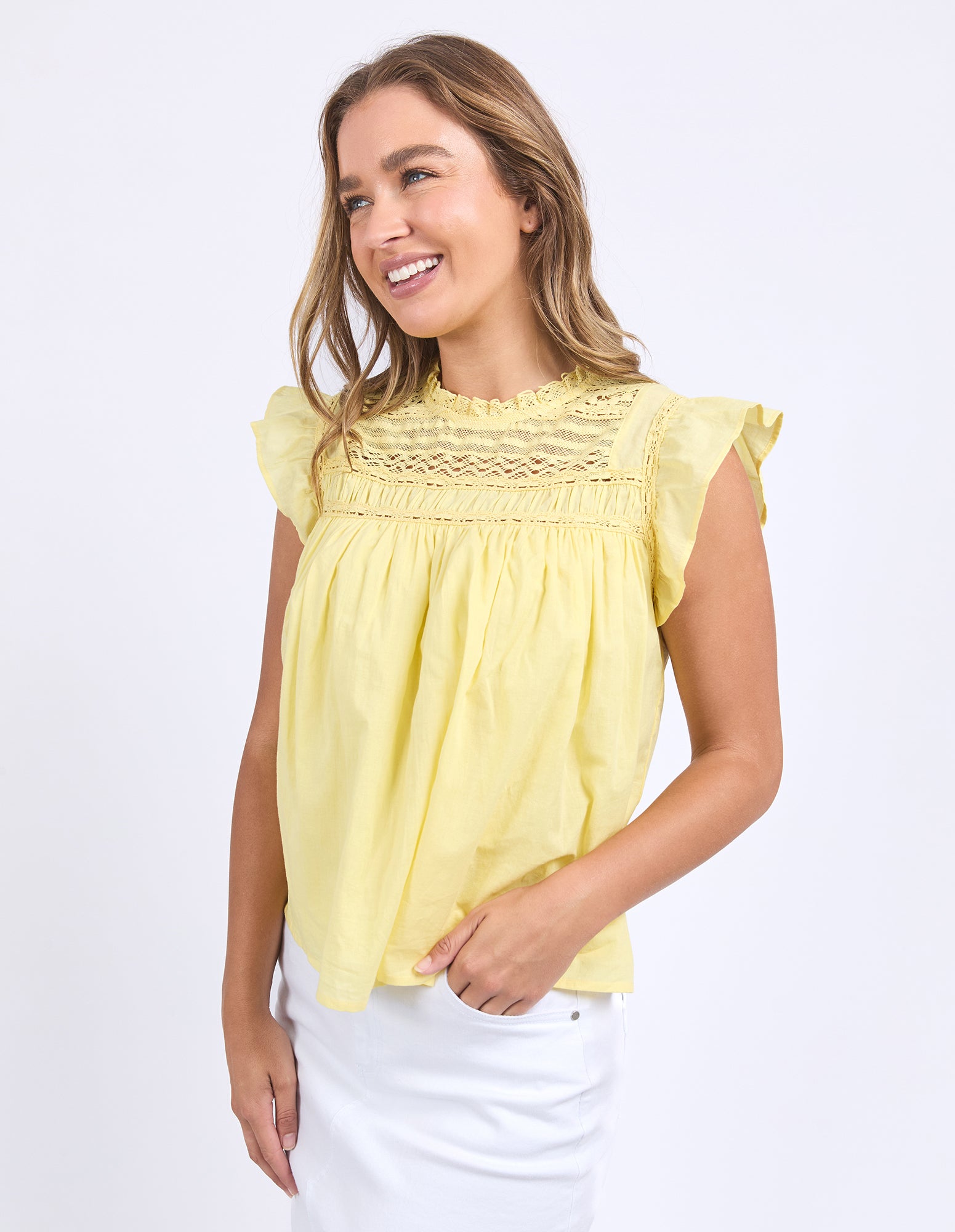Foxwood Adelyn Top - Lemon