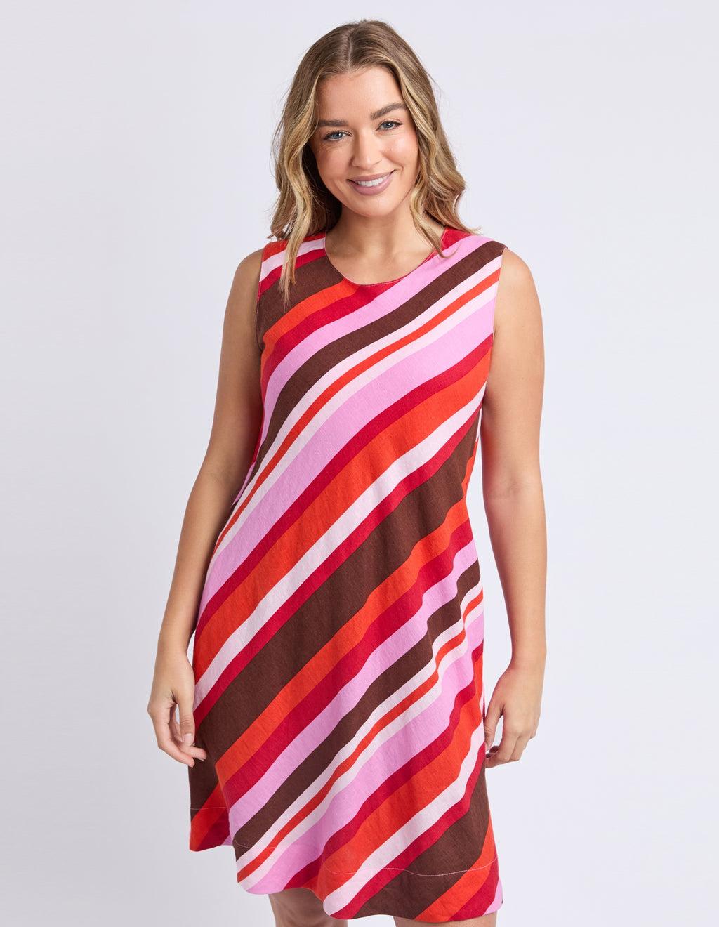 Foxwood Guava Dress - Stripe
