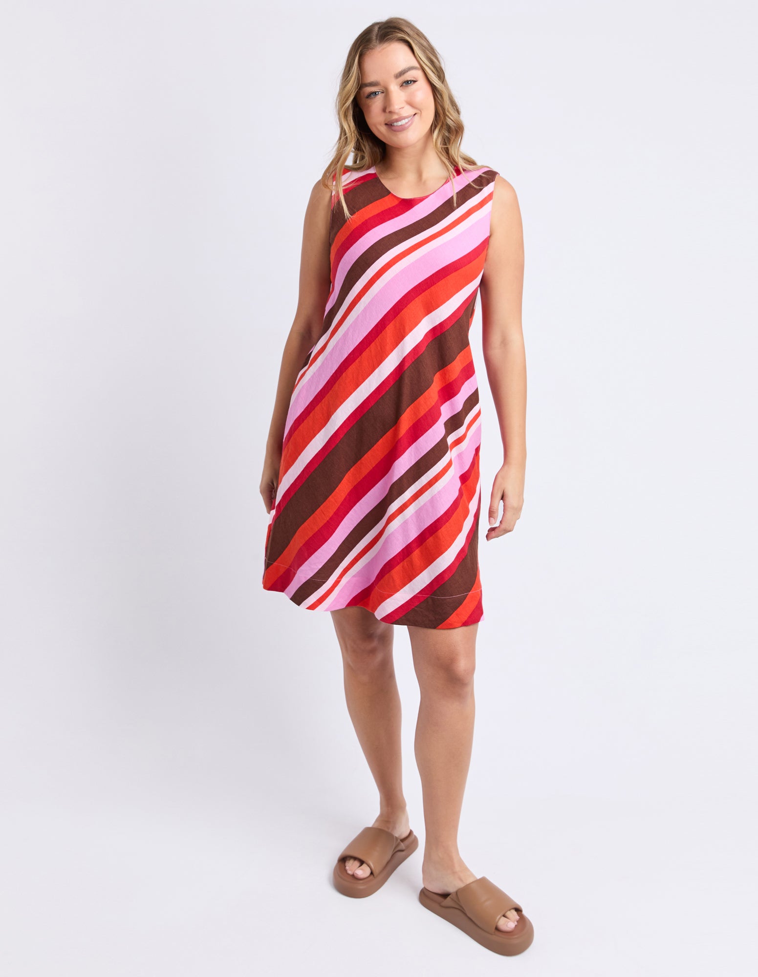 Foxwood Guava Dress - Stripe