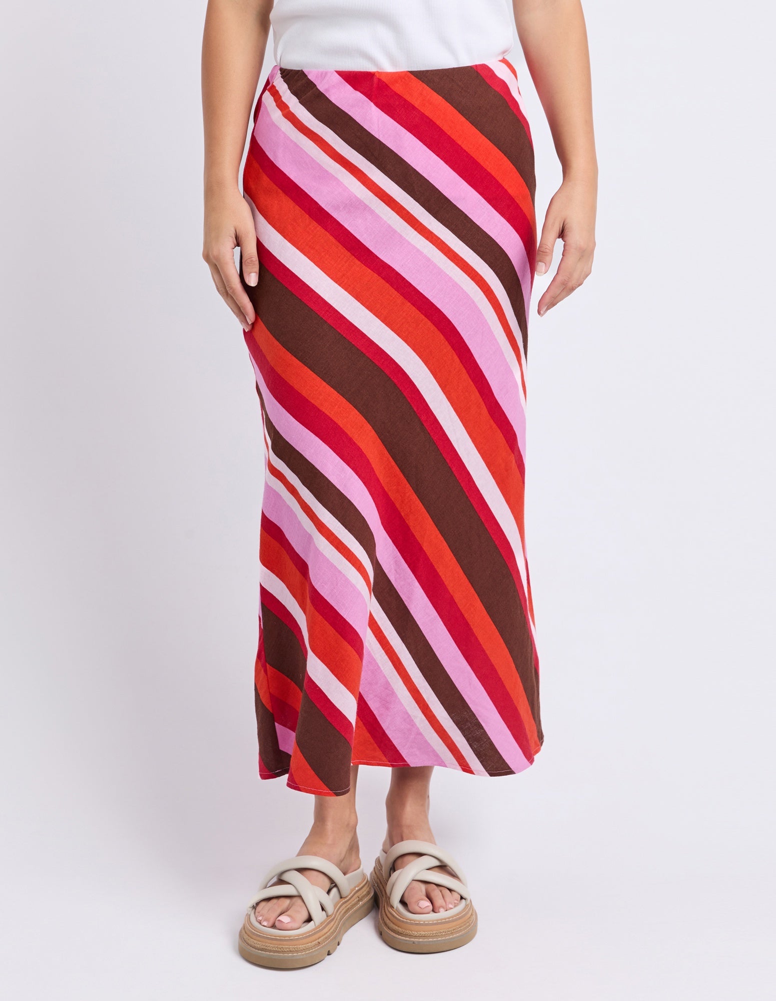 Foxwood Guava Skirt - Stripe