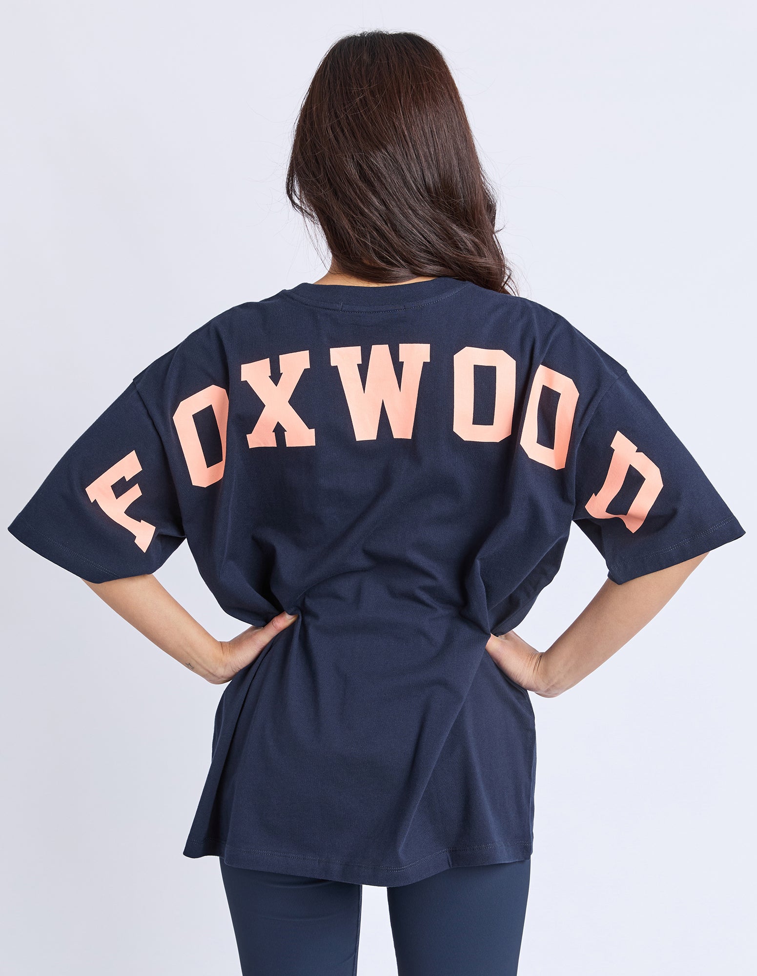 Foxwood Interval Tee - Navy/Peach