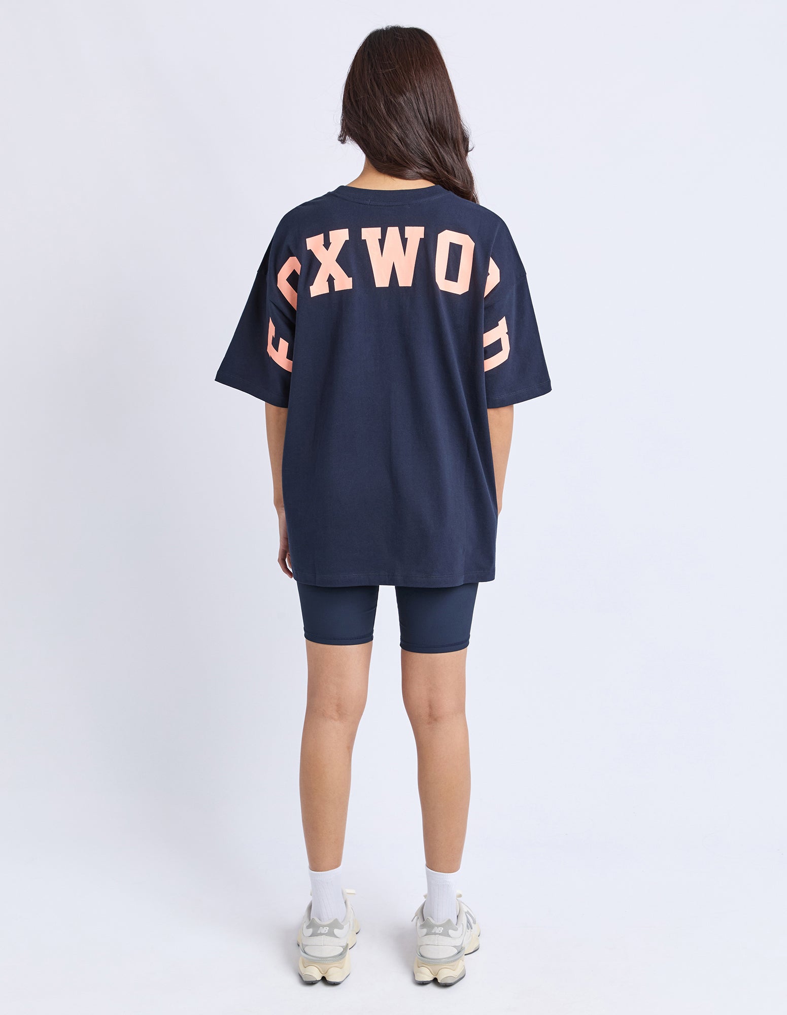 Foxwood Interval Tee - Navy/Peach