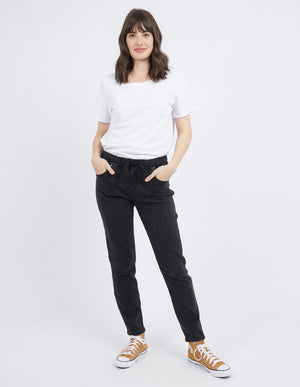 Foxwood Juliette Jogger Jean - Washed Black