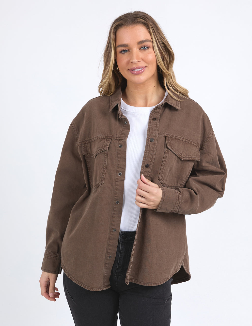 Foxwood Daisy Overshirt - Chocolate