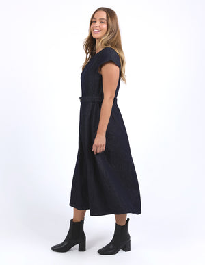 Foxwood Sander Denim Dress - Dark Blue