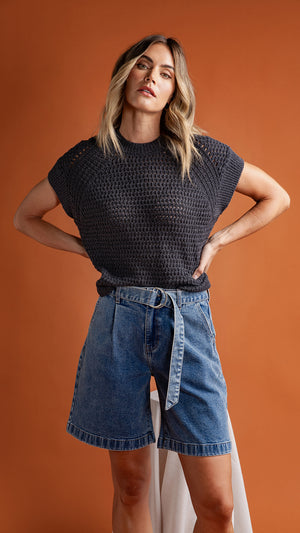 Foxwood Saint Short  - Mid Blue