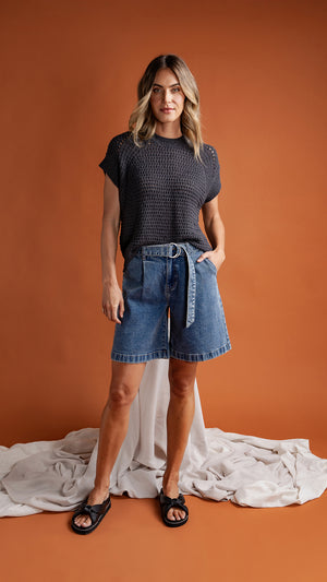 Foxwood Saint Short  - Mid Blue