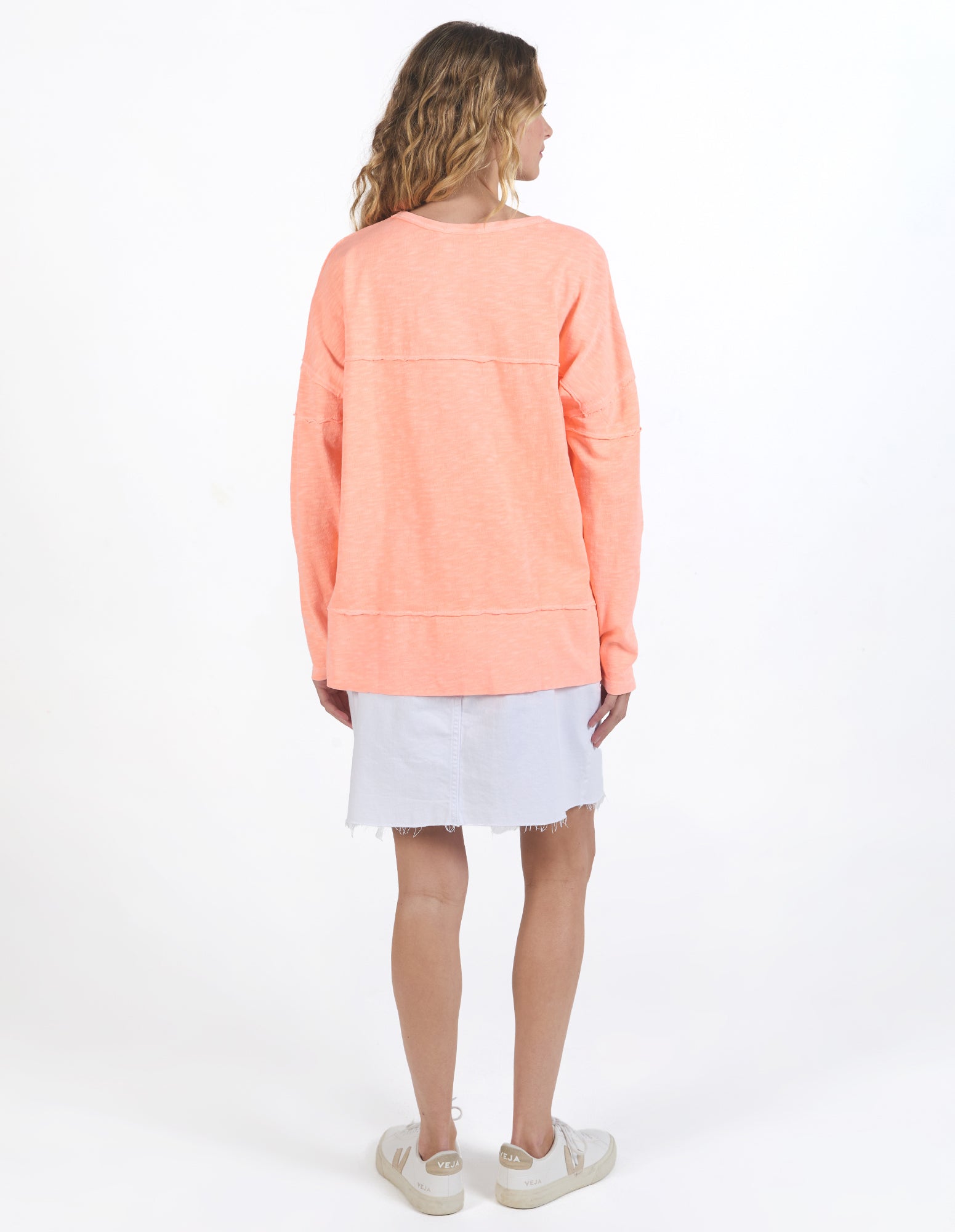 Foxwood Jayne Throw On Top - Neon Peach