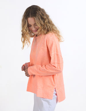 Foxwood Jayne Throw On Top - Neon Peach