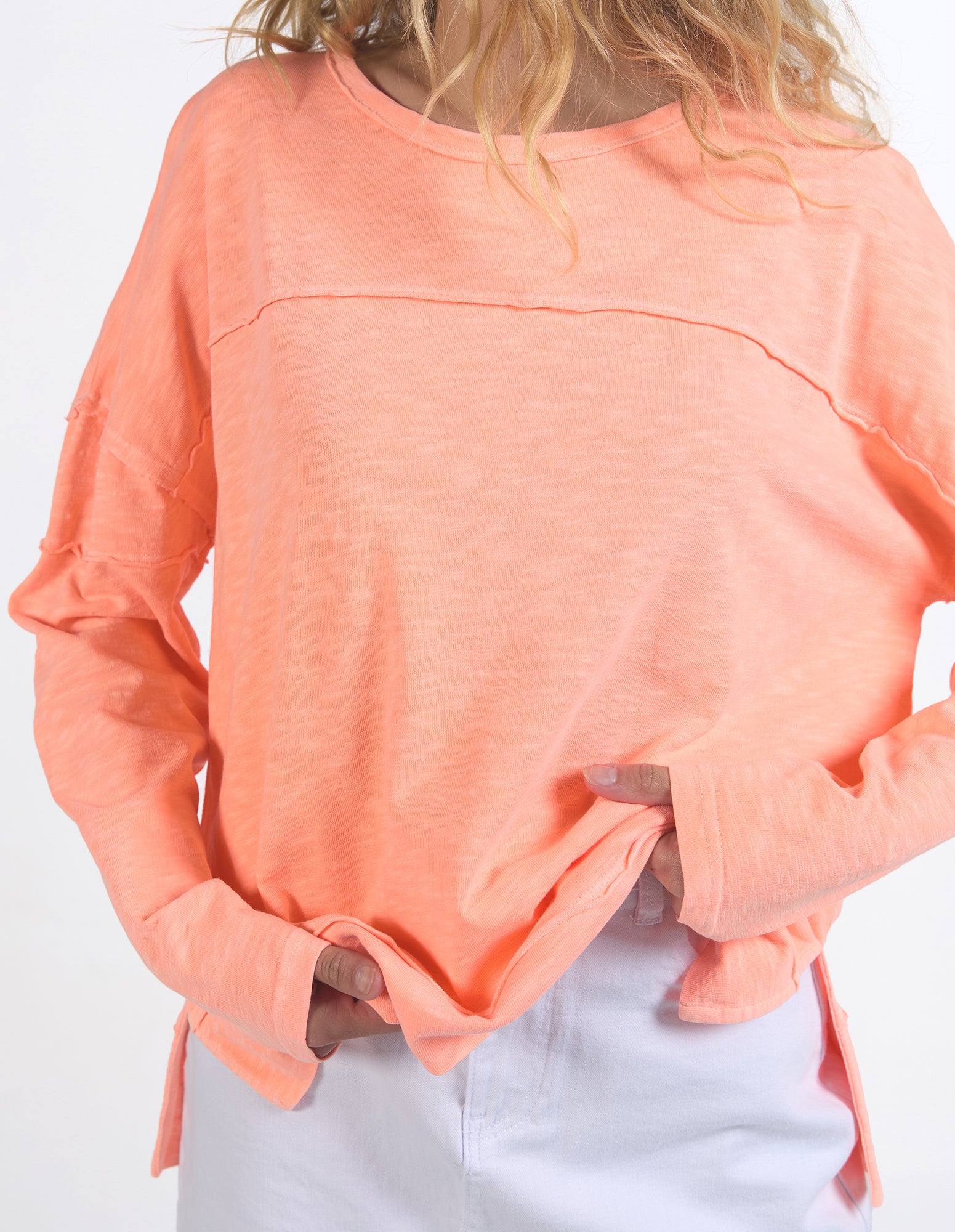 Foxwood Jayne Throw On Top - Neon Peach