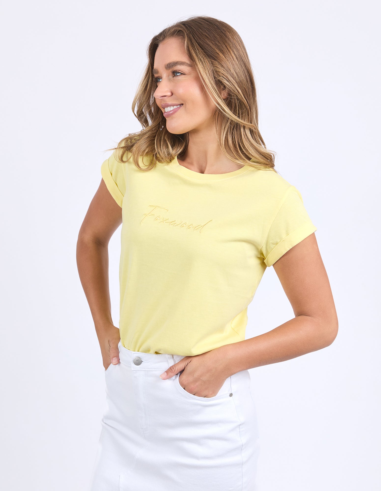Foxwood Signature Tee - Lemon