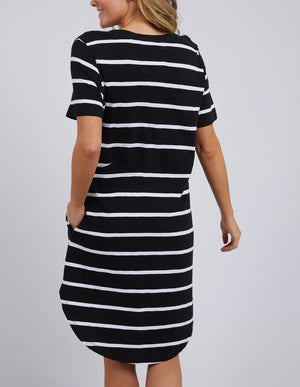 Foxwood Bay Stripe Dress - Black/White Stripe