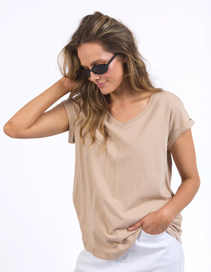 Foxwood Manly Vee Tee - Oat