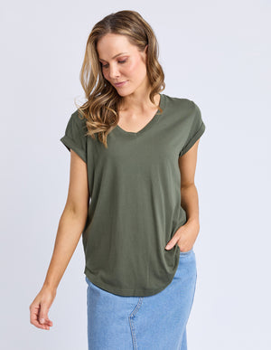 Foxwood Manly Vee Tee - Khaki
