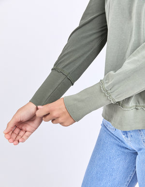 Foxwood Farrah LS Tee - Khaki