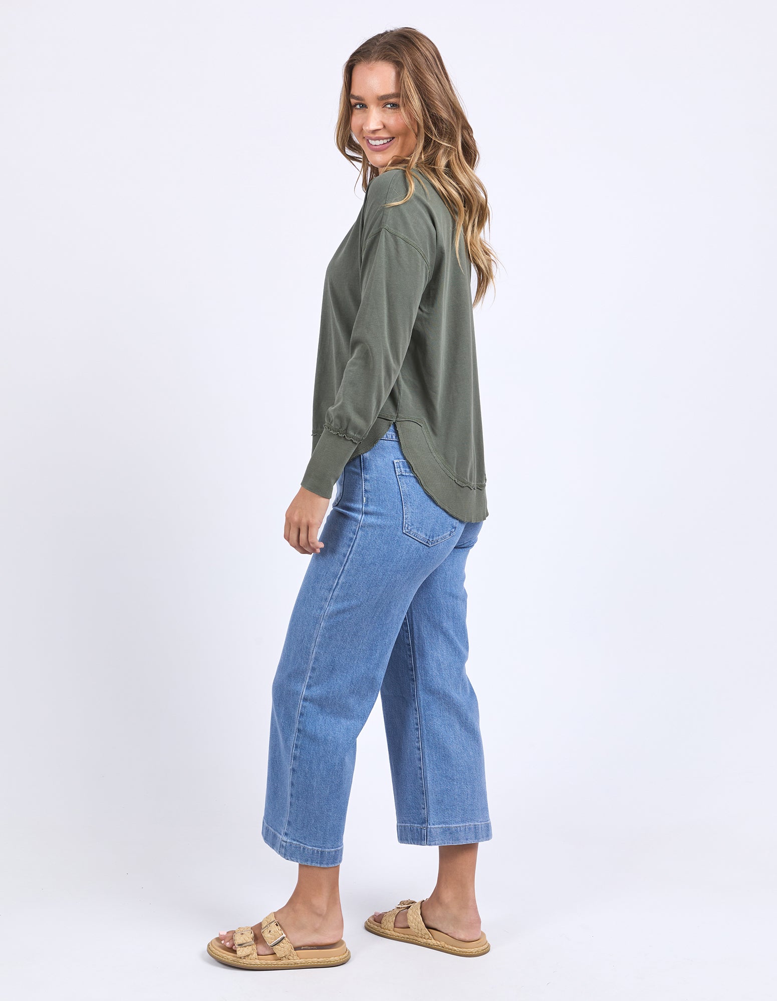 Foxwood Farrah LS Tee - Khaki