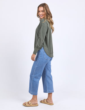 Foxwood Farrah LS Tee - Khaki