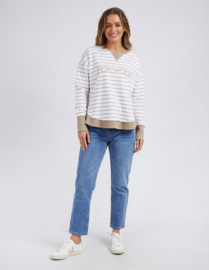 Foxwood Simplified Stripe Crew - Natural