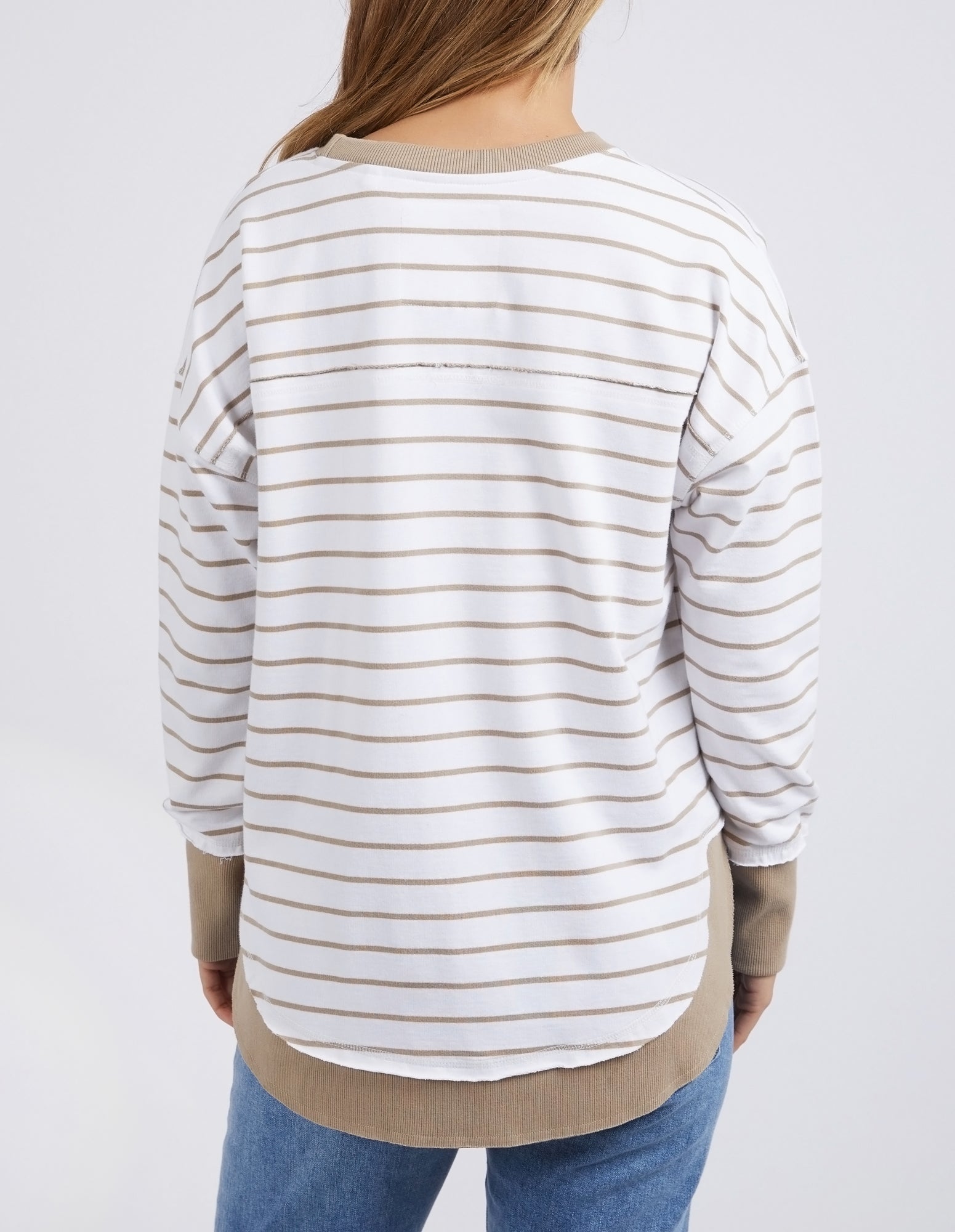 Foxwood Simplified Stripe Crew - Natural