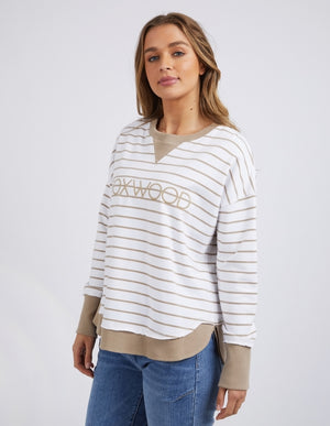 Foxwood Simplified Stripe Crew - Natural