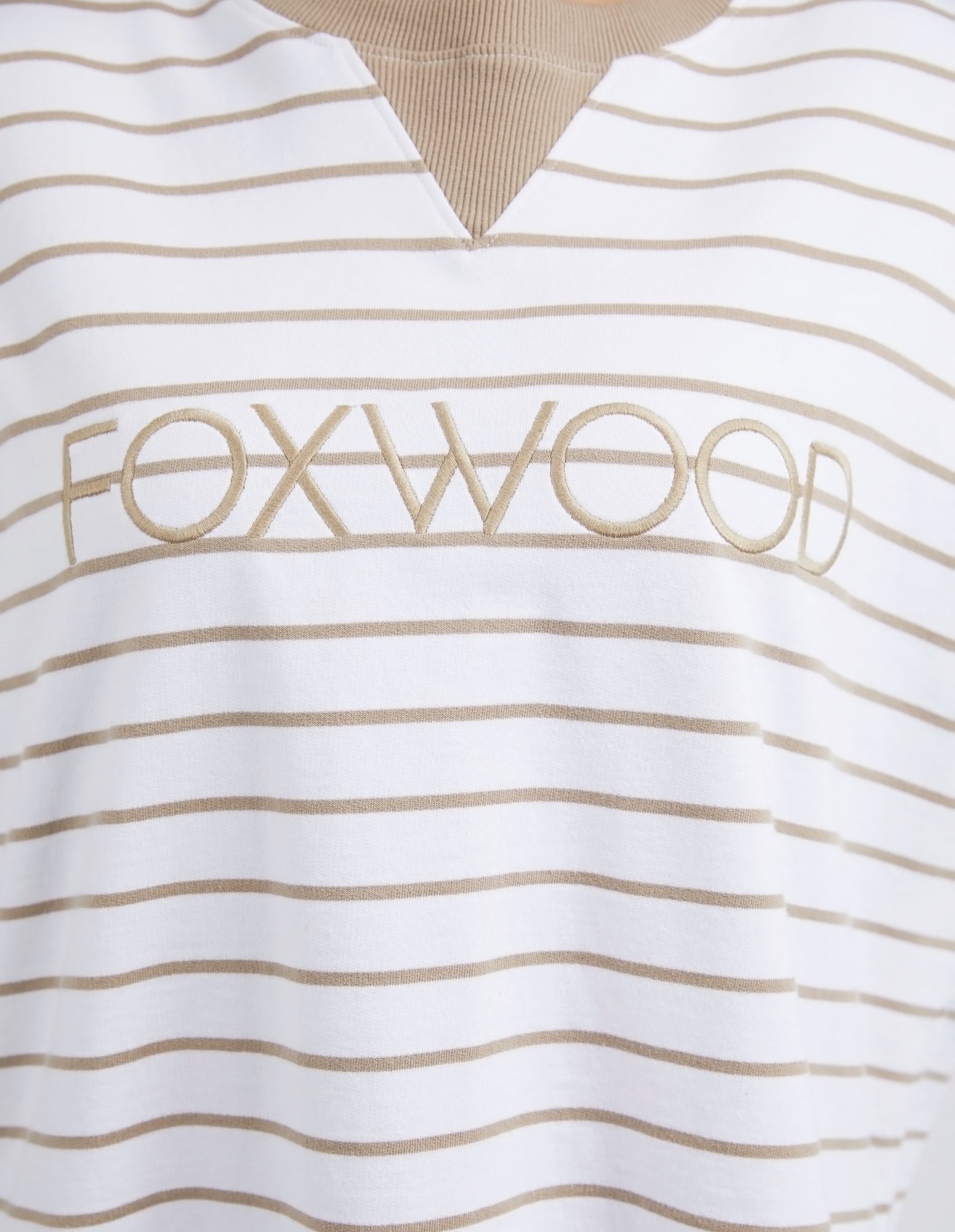 Foxwood Simplified Stripe Crew - Natural