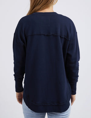 Foxwood Simplified Metallic Crew - Navy