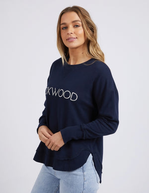 Foxwood Simplified Metallic Crew - Navy