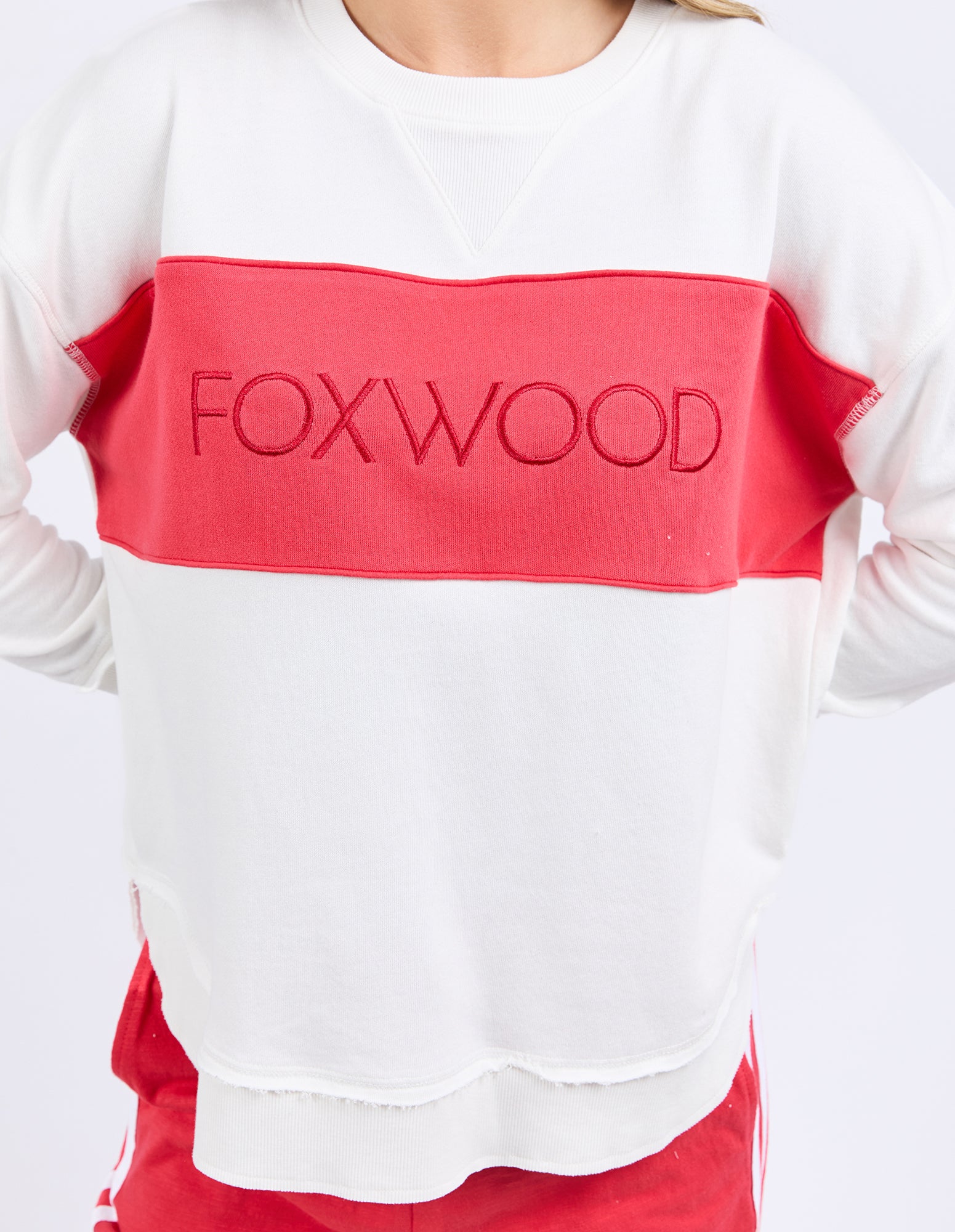Foxwood Simplified Tonal Crew - Red