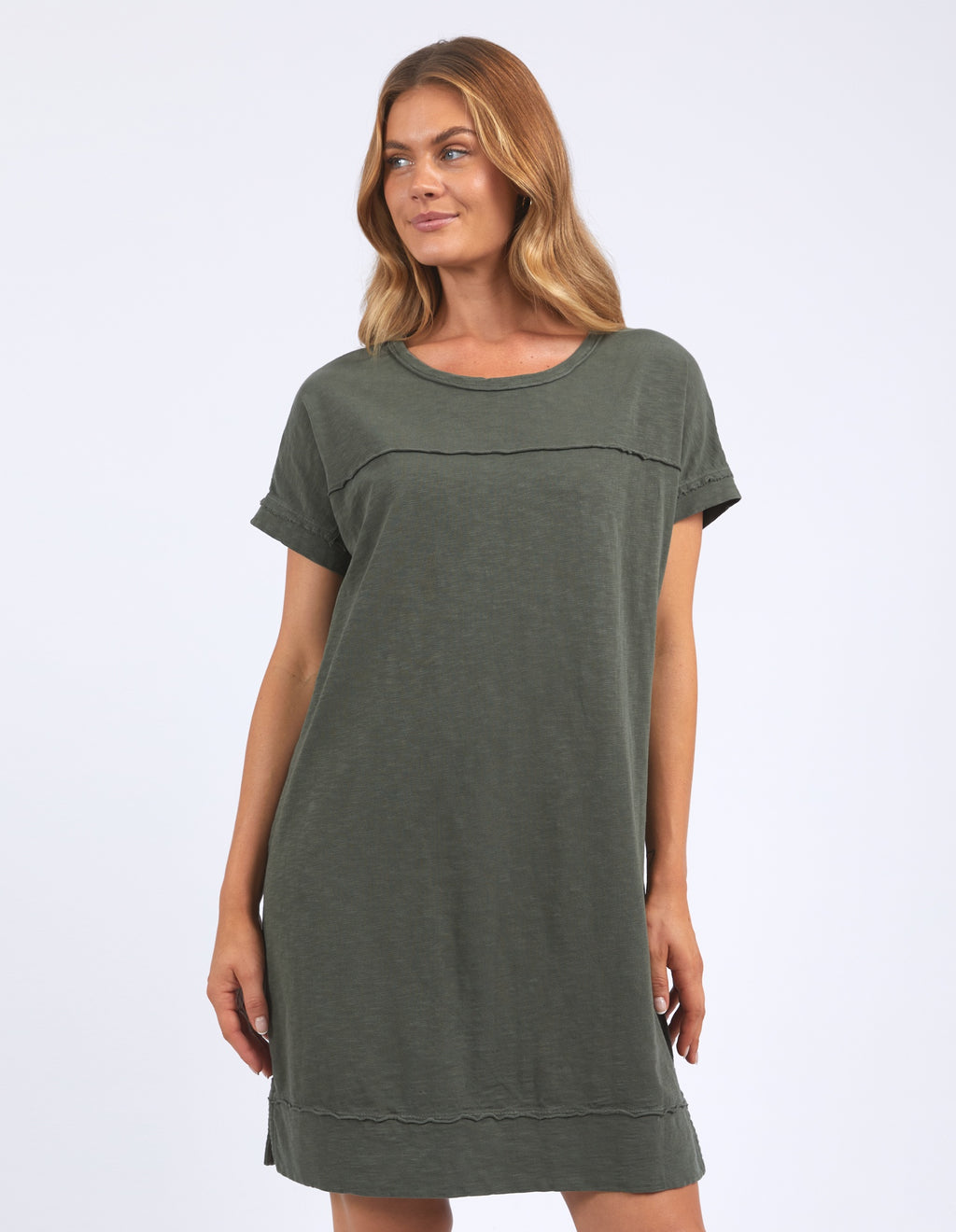 Foxwood Allison Tee Dress - Khaki