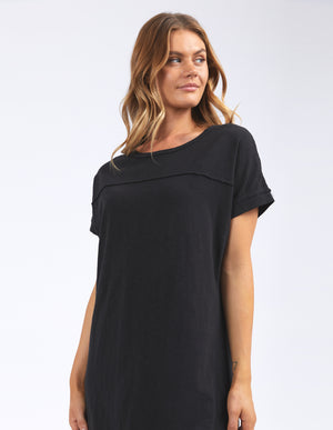 Foxwood Allison Tee Dress - Washed Black