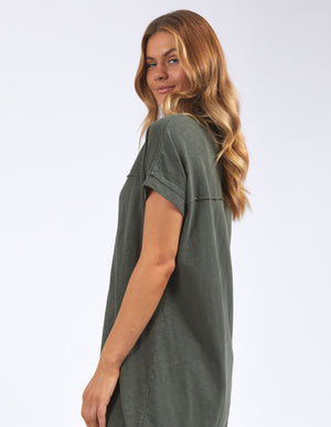 Foxwood Allison Tee Dress - Khaki