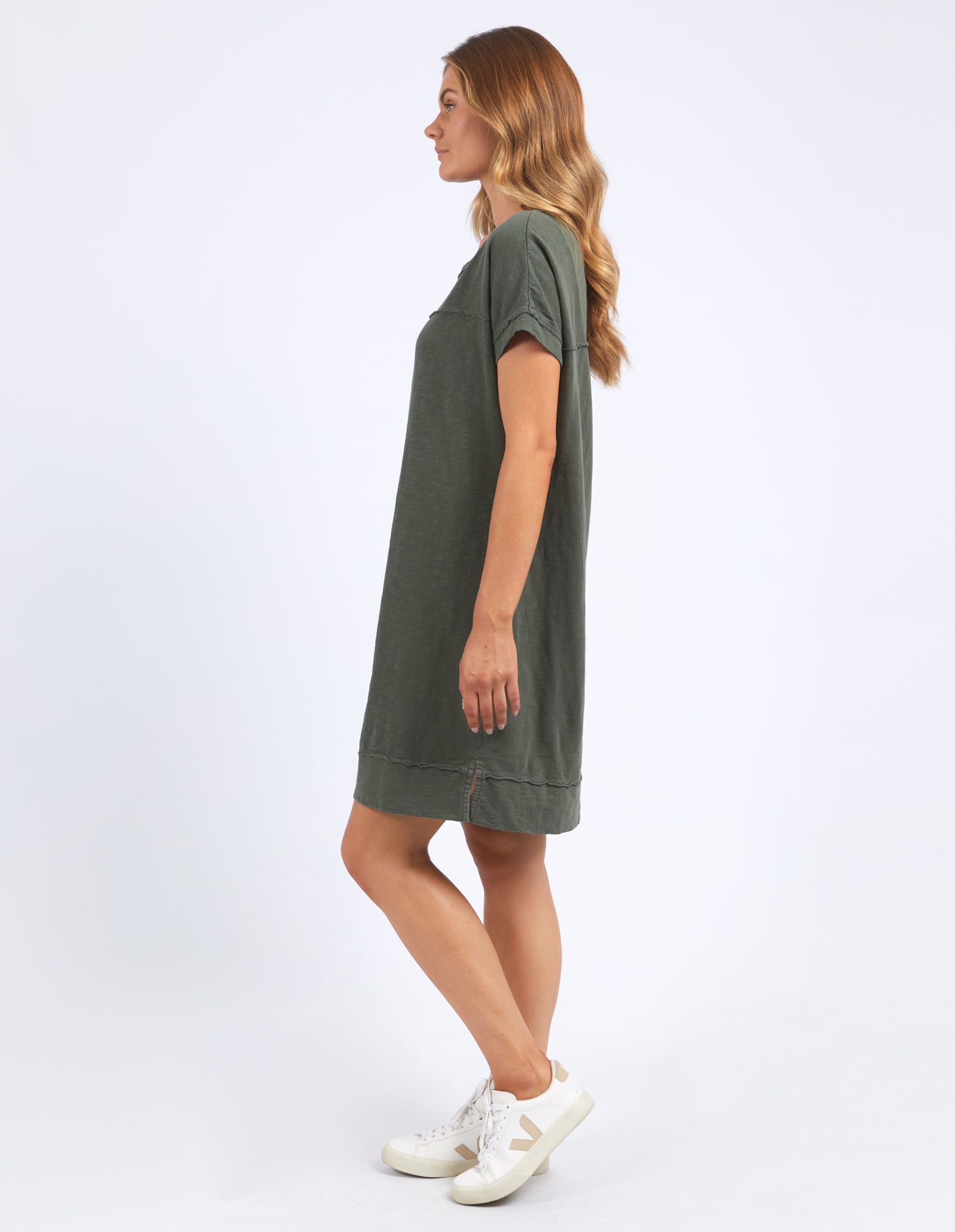 Foxwood Allison Tee Dress - Khaki