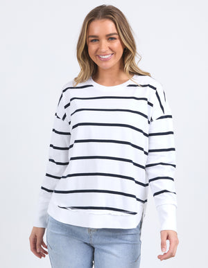 Foxwood Farrah LS Tee - Navy Stripe