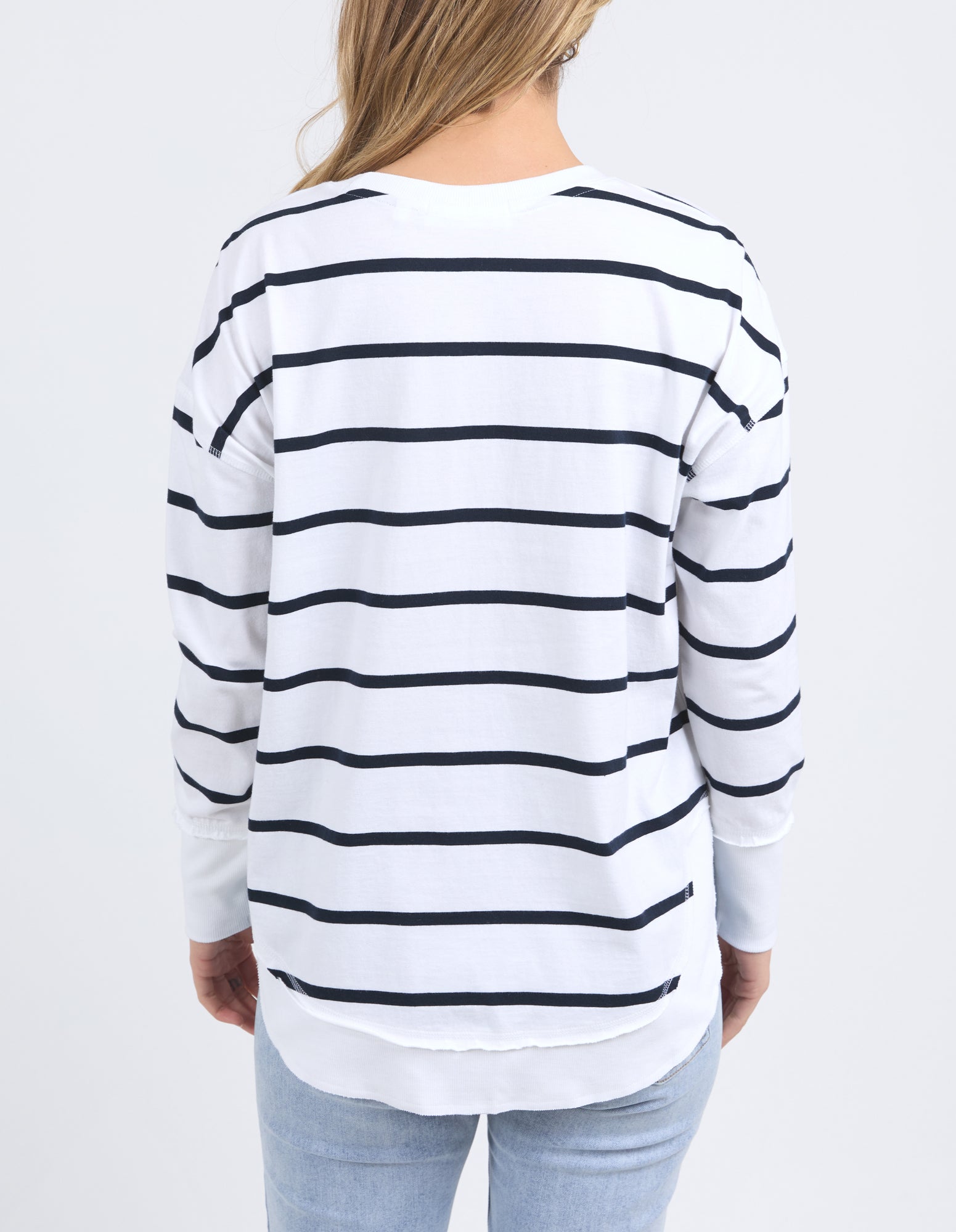 Foxwood Farrah LS Tee - Navy Stripe