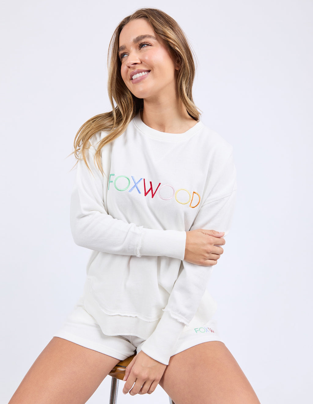 Foxwood Simplified Confetti Crew - Vintage White