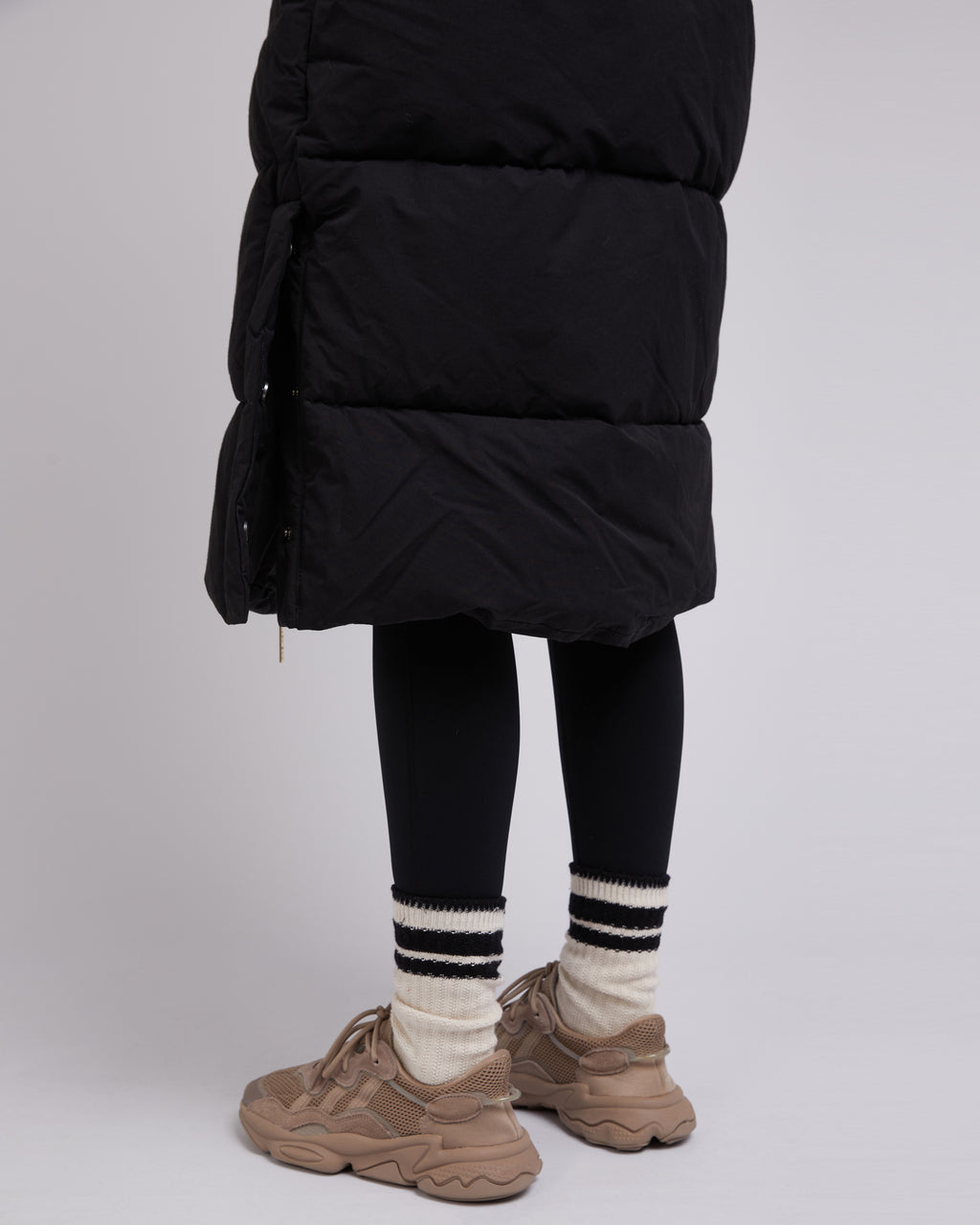 All About Eve Active Fur Longline Puffer - Black