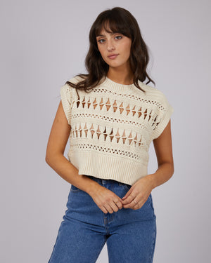 All About Eve Ginger Knit Vest - Natural