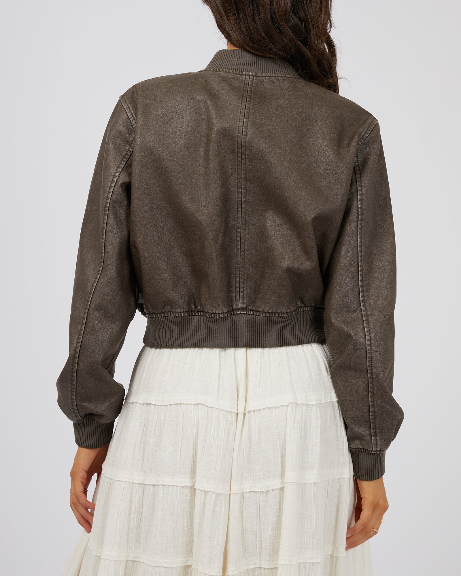 All About Eve Knox Bomber Jacket - Charcoal