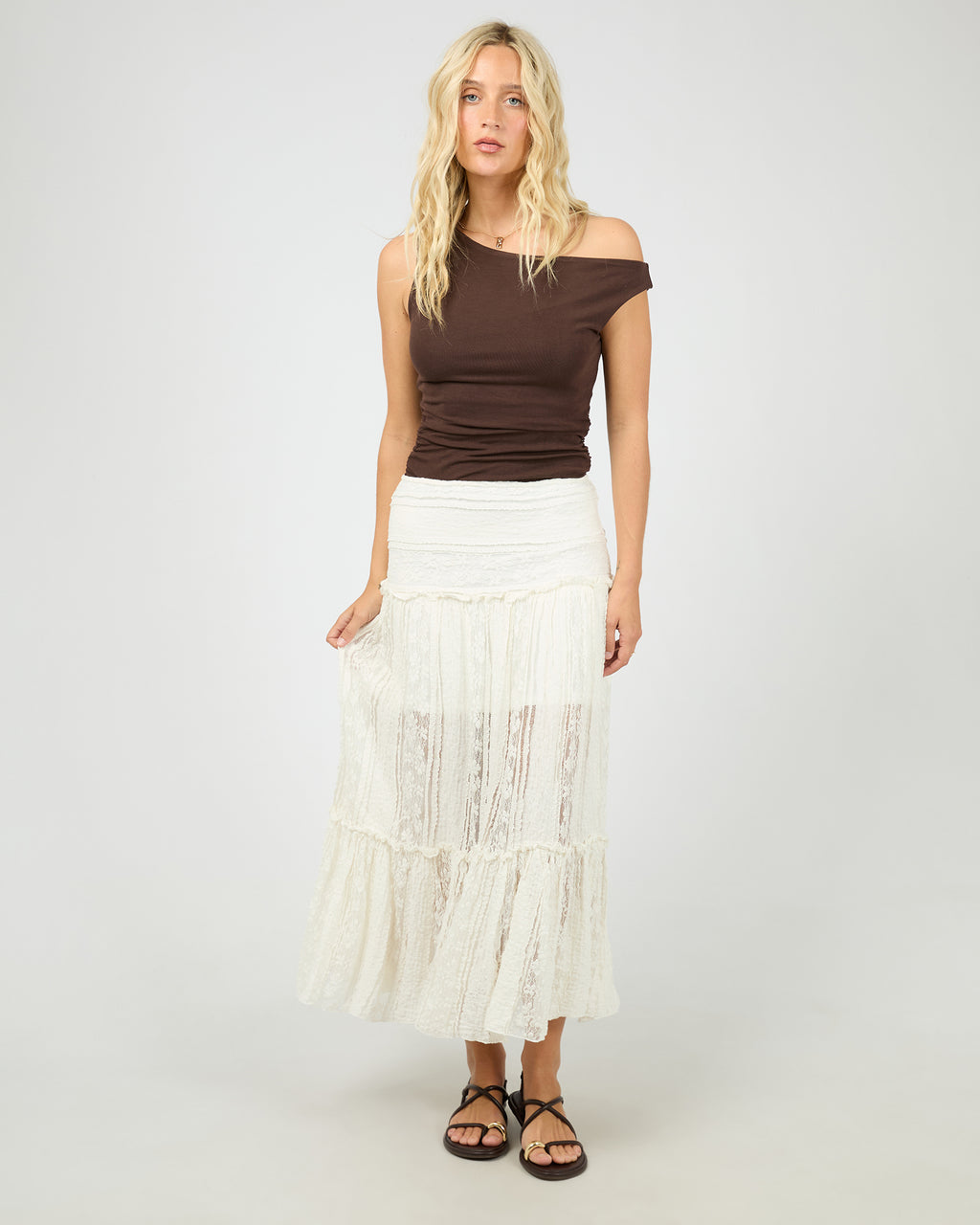 All About Eve Jessie Maxi Skirt - Vintage White