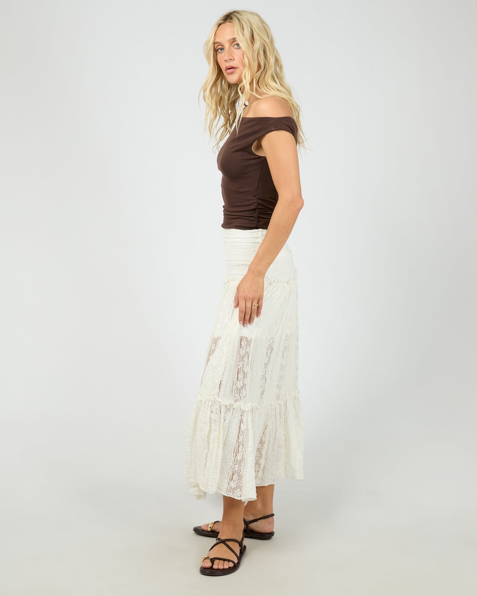 All About Eve Jessie Maxi Skirt - Vintage White