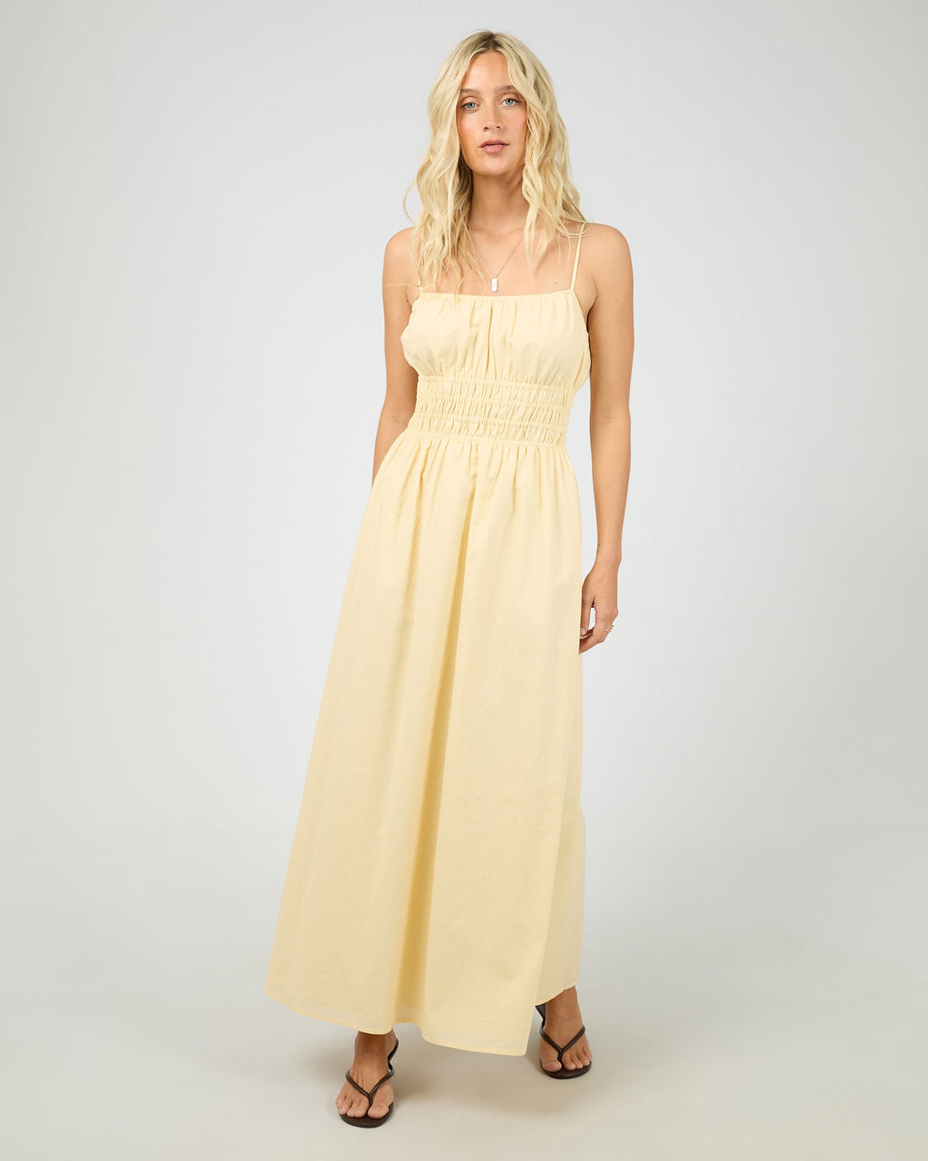 All About Eve Alessa Linen Maxi Dress - Yellow