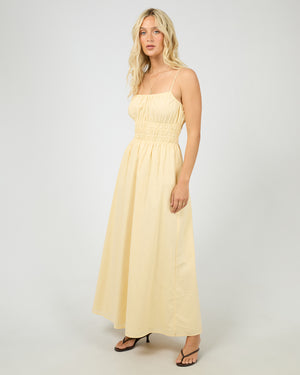 All About Eve Alessa Linen Maxi Dress - Yellow