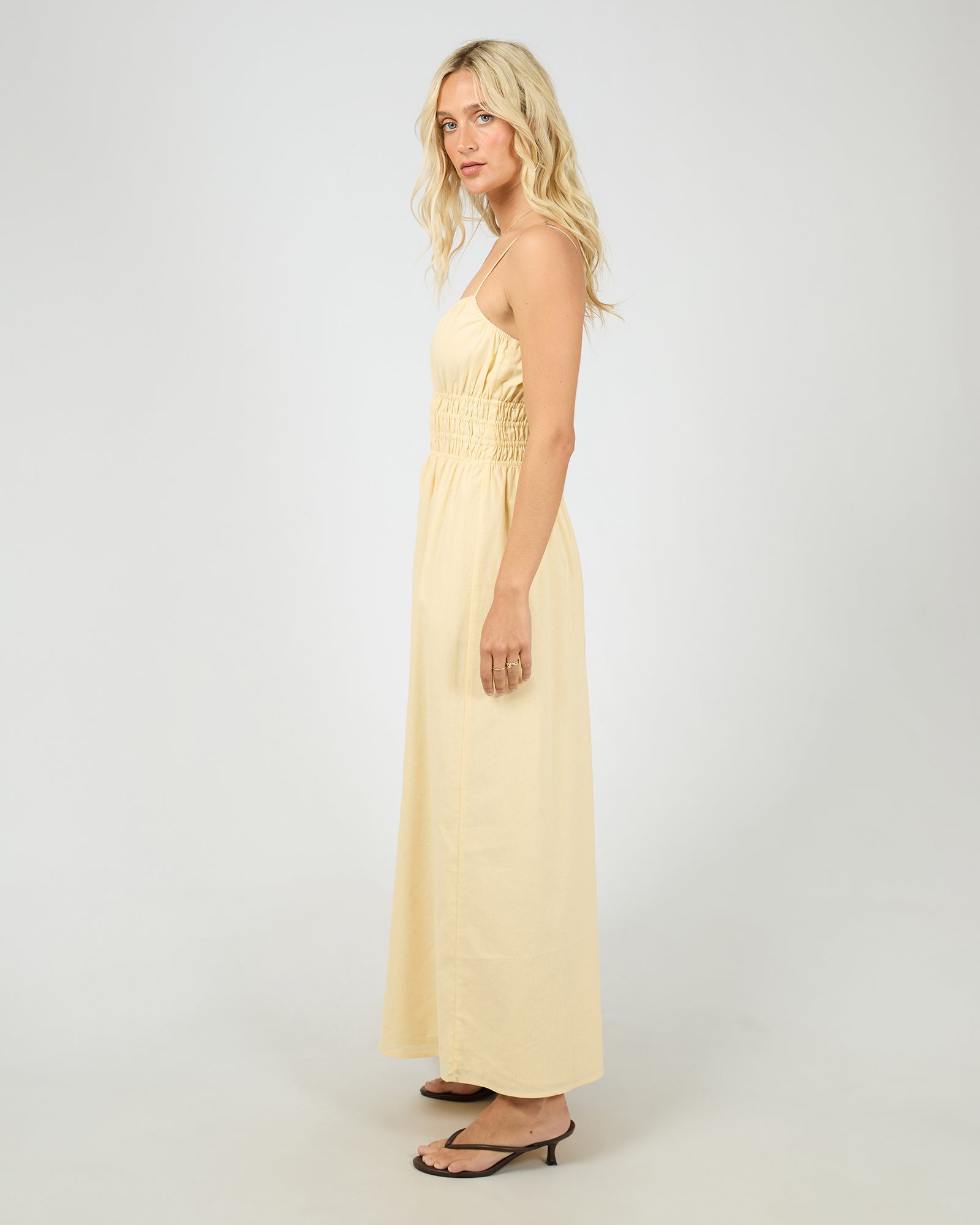 All About Eve Alessa Linen Maxi Dress - Yellow