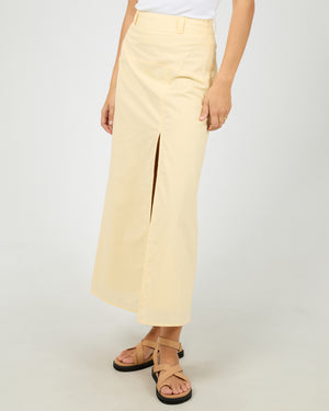 All About Eve Alessa Linen Maxi Skirt- Yellow