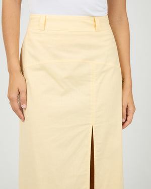 All About Eve Alessa Linen Maxi Skirt- Yellow