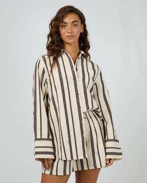 All About Eve Rosa Stripe Shirt - Brown