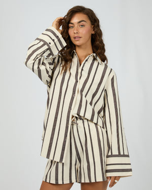 All About Eve Rosa Stripe Shirt - Brown