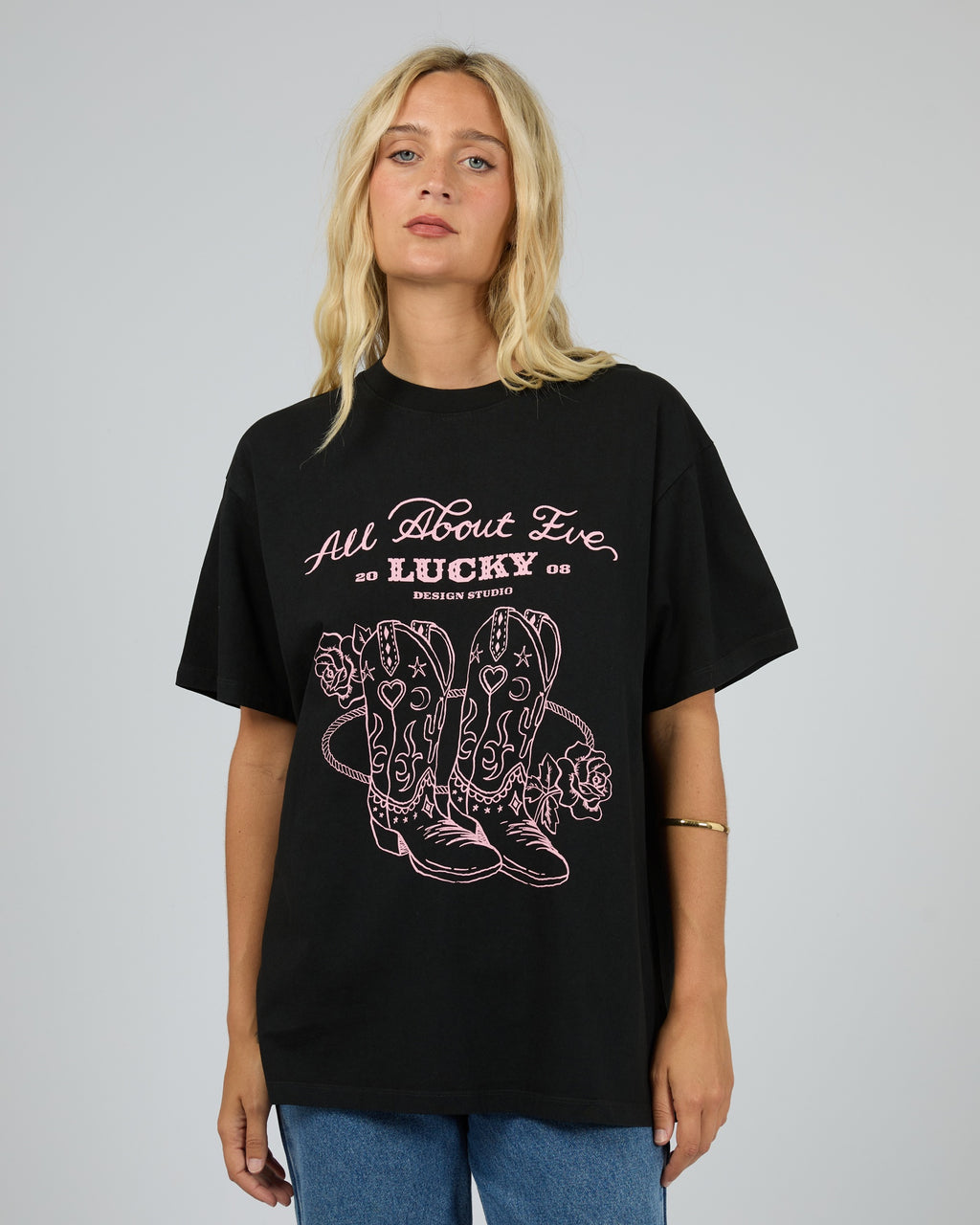 All About Eve Rodeo Relaxed Tee - Washed Black